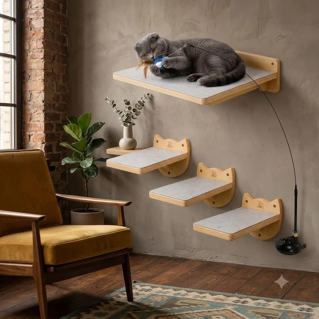 Snuggle & Play Cat Wall Shelves