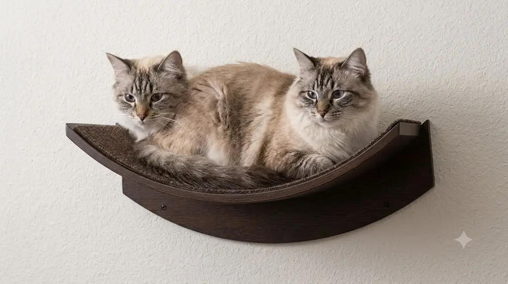 Moon and Star Cat Wall Shelves modern architectural layout