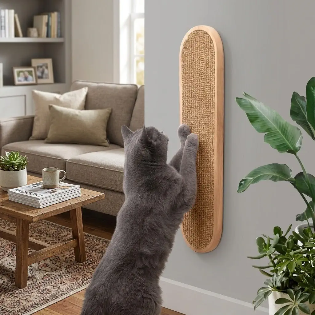 7 Ruby Road Wall-Mounted Triangle Sisal Scratching Board