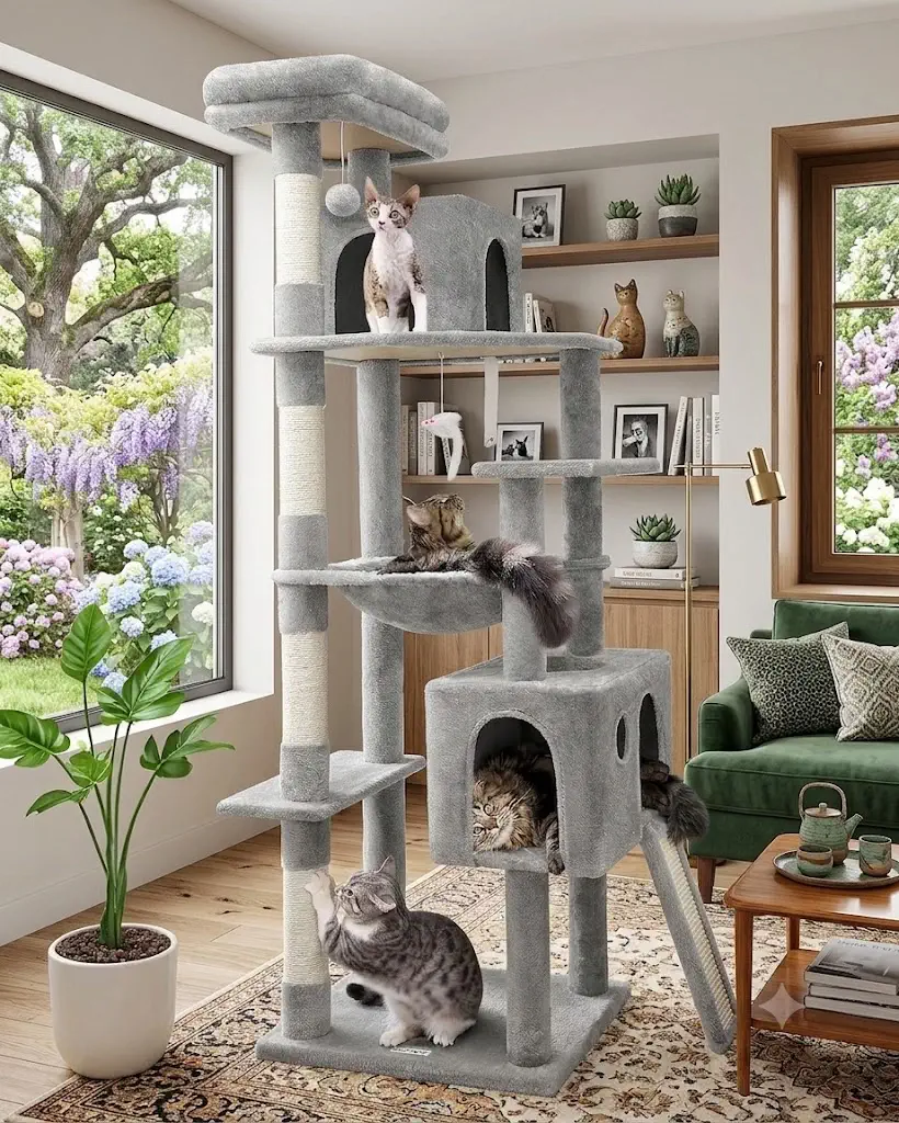 Globlazer F70 Pro 70in Heavy Duty Cat Tree Tower for Indoor Large Cats