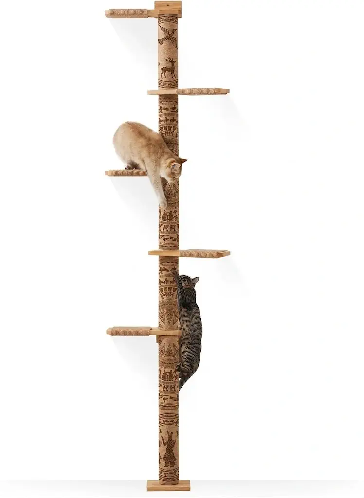FUKUMARU Wall-Mounted Cat Tree for Small & Medium Cats (5-Tier)