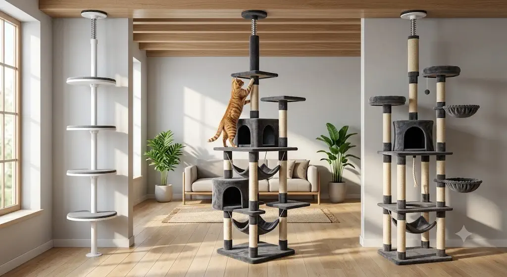 Best floor to ceiling cat tree tension tower for indoor cats