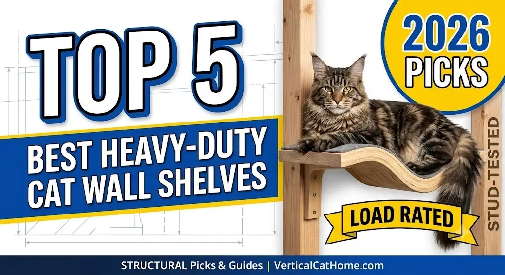 5 Best Heavy-Duty Cat Wall Shelves (Tested for 40+ lbs Cats)