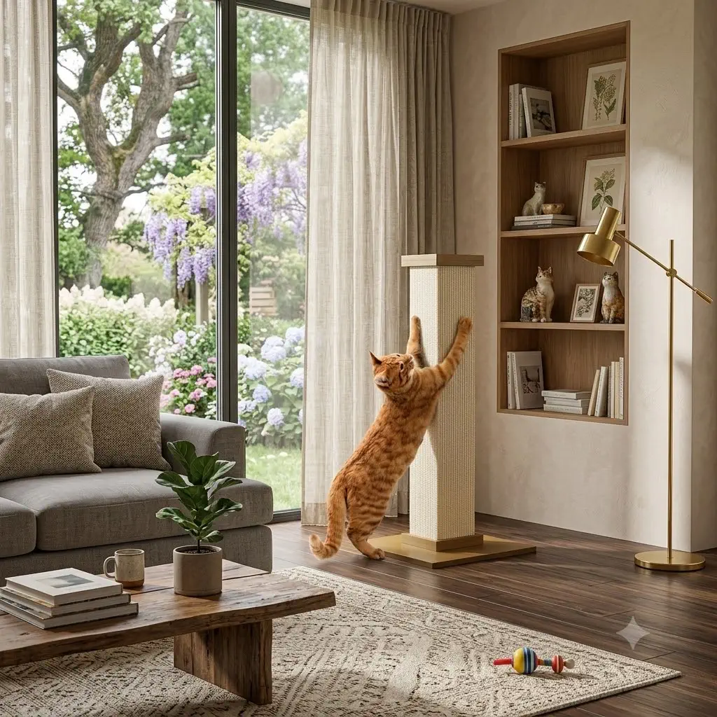 SmartCat Pioneer Pet Ultimate Scratching Post (32"H, Beige)